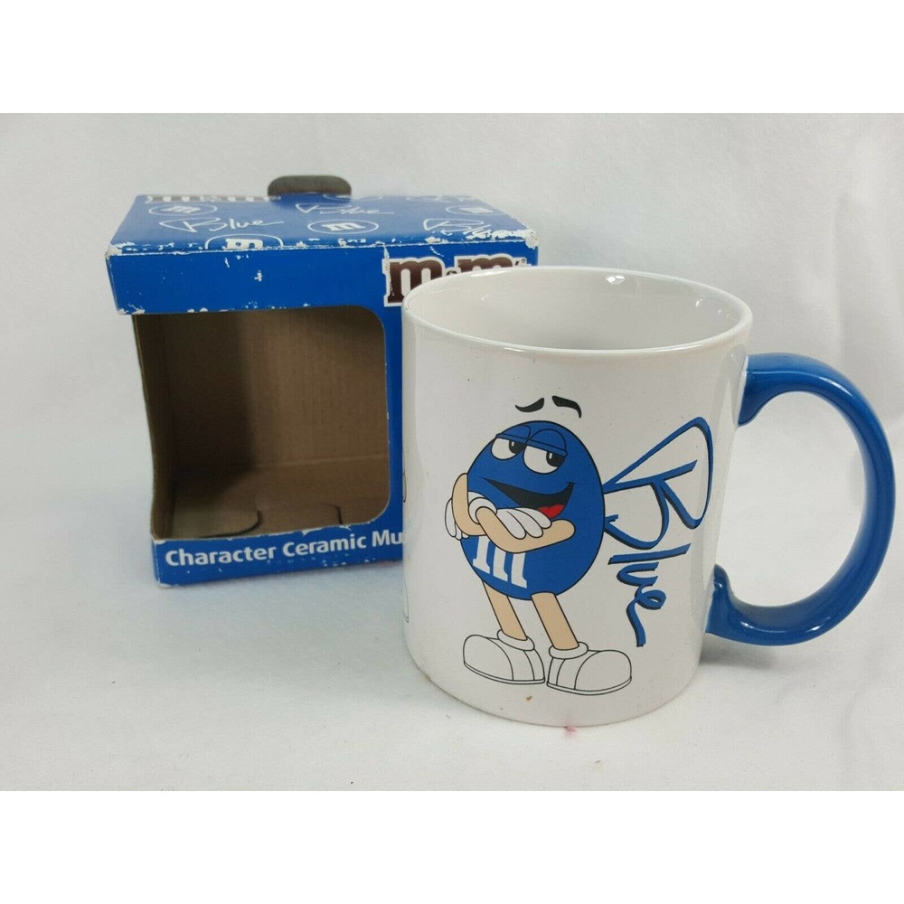 M&Ms Character Ceramic Mug Blue Coffee Cup In Original Box XE23